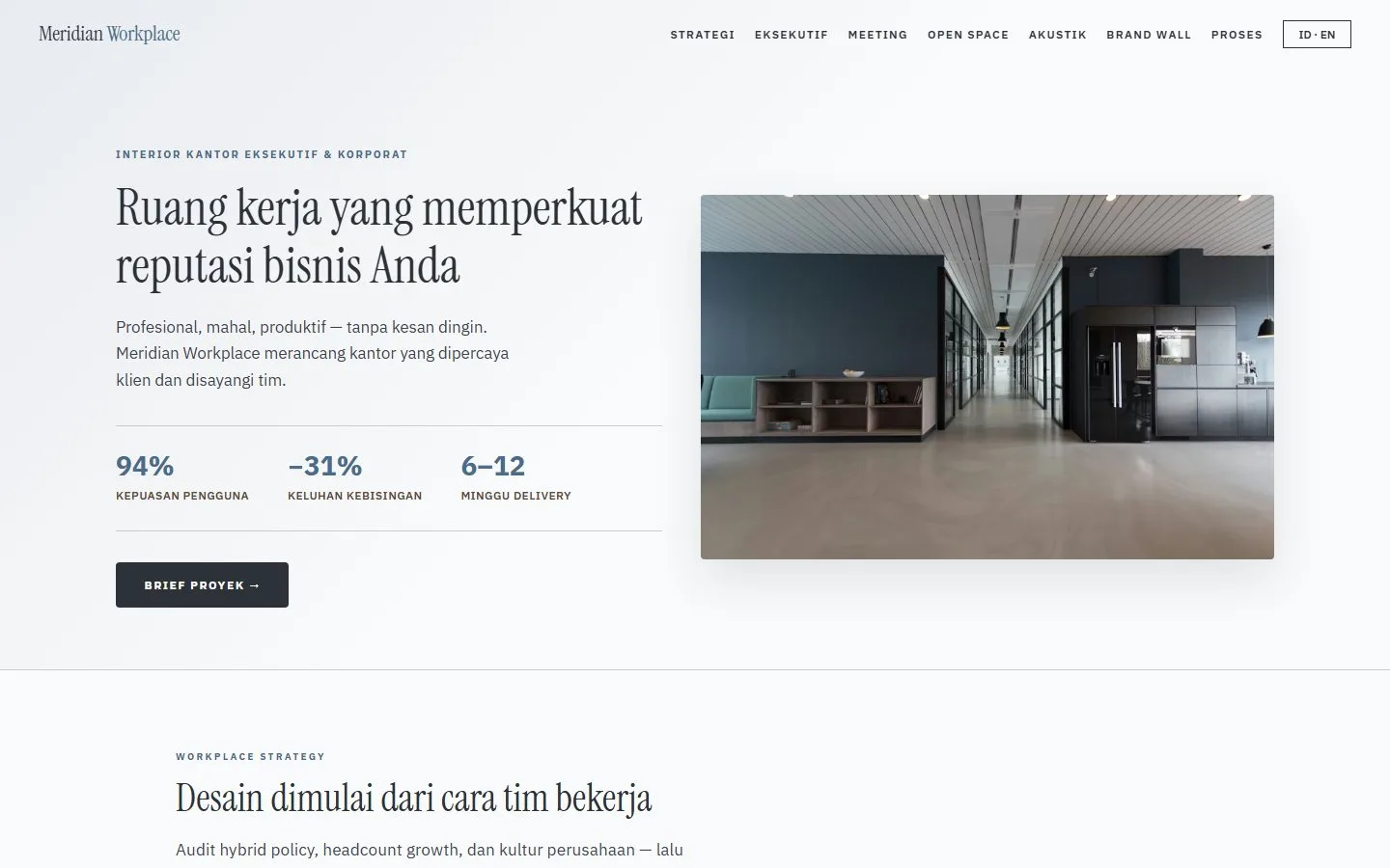 Meridian Workplace — Luxury Office Interior