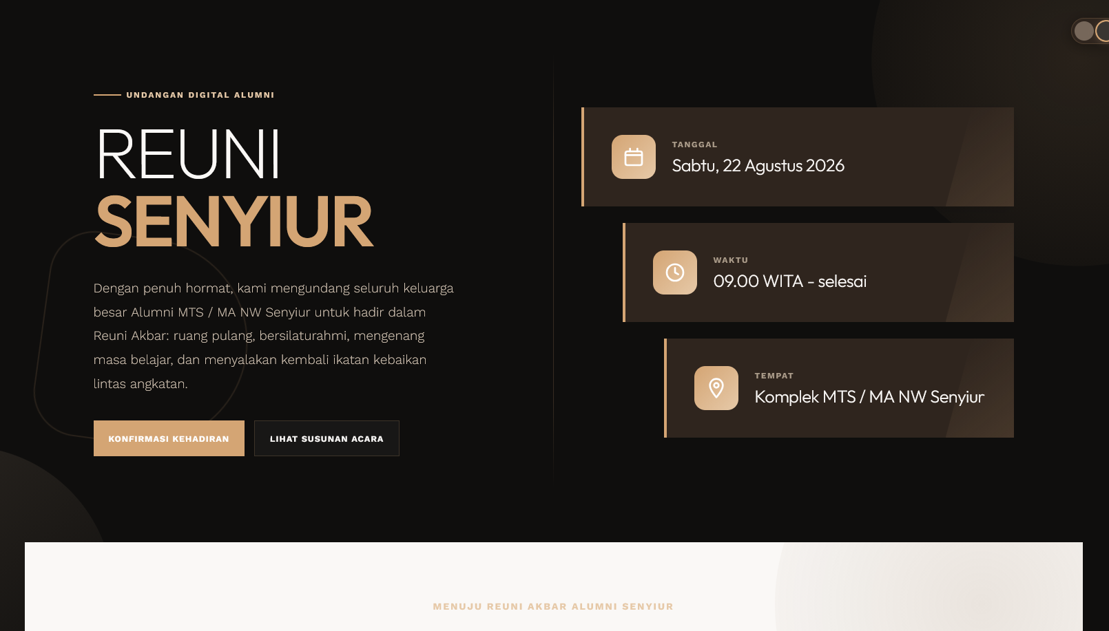 UNDANGAN REUNI ALUMNI SENYIUR